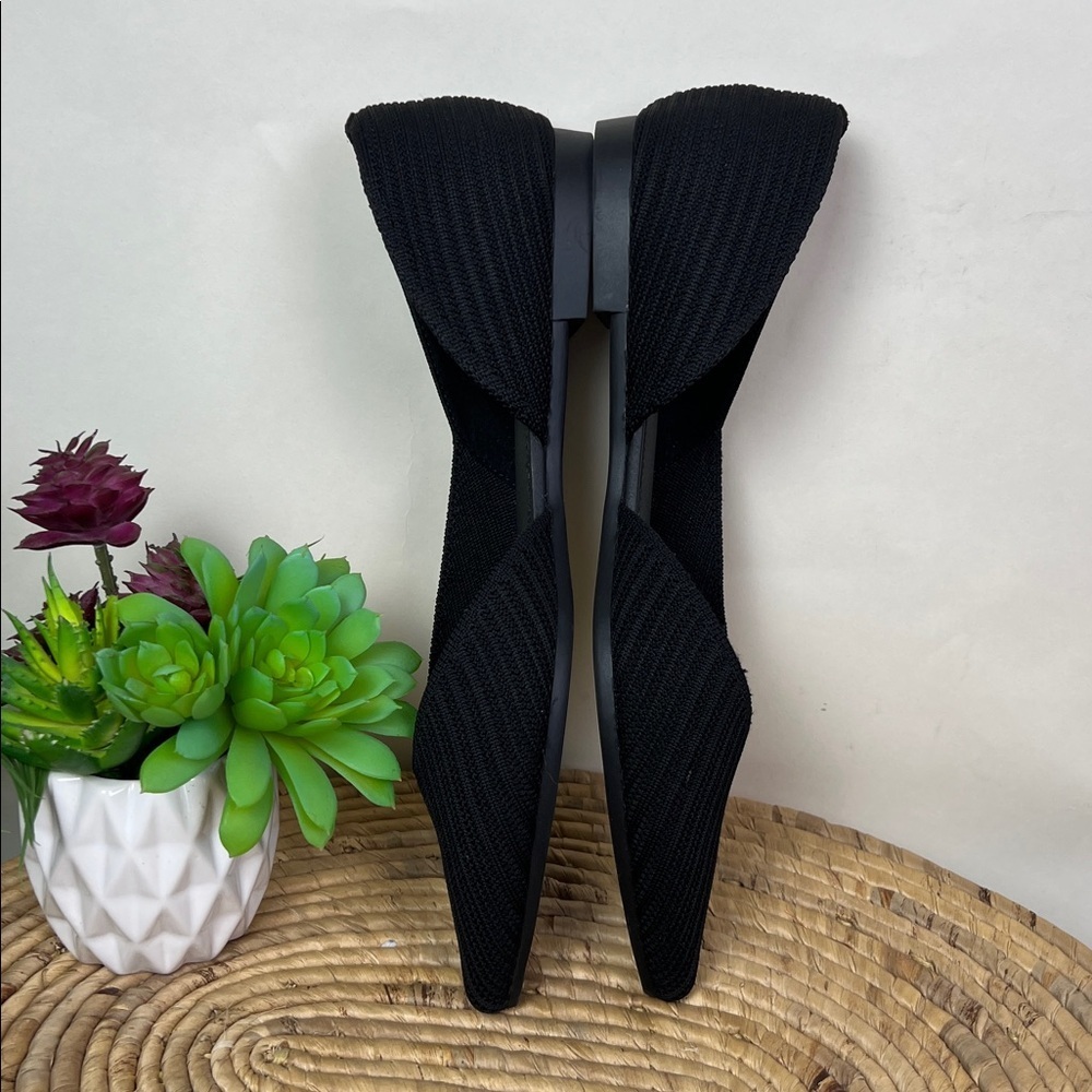 New Vivaia Melia Women's Black Knit D’Orsay Flats Pointed - Picture 9 of 9
